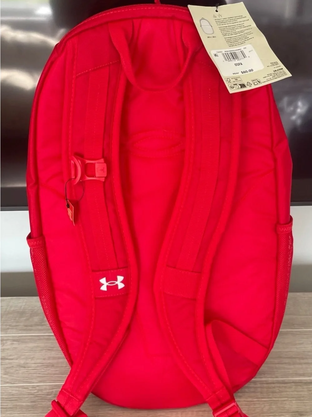 Under Armour Red Men’s Backpack with Bold Logos